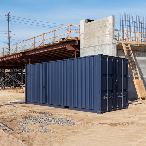 we can arrange delivery and pickup of the construction site storage containers to and from your job site